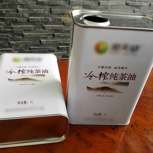 湖南山茶油铁罐包装设计