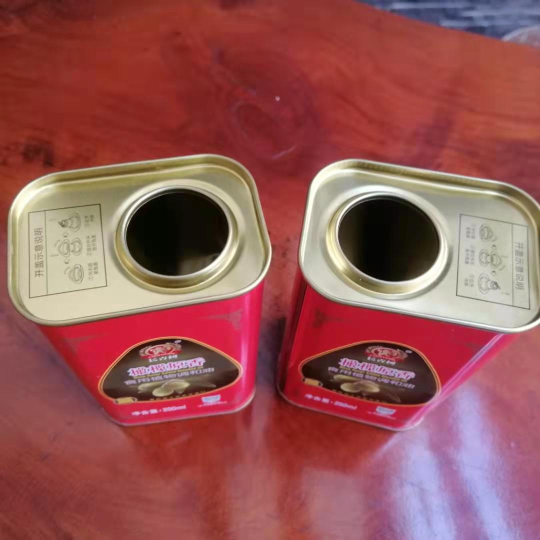 250ML方形橄榄油铁罐 橄榄原香食用植物油铁瓶定制